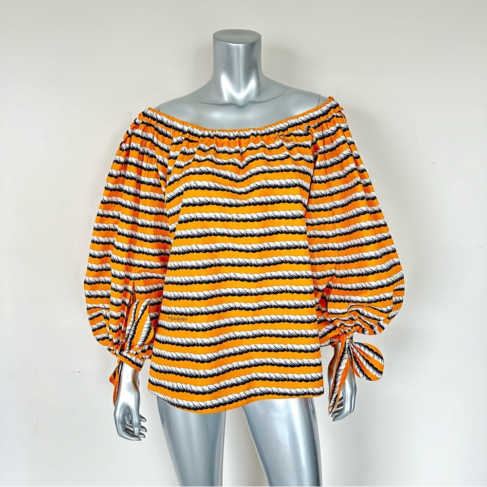 Yves Saint Laurent women silk/cotton blouse size 42IT or 6 US Authentic  1250$